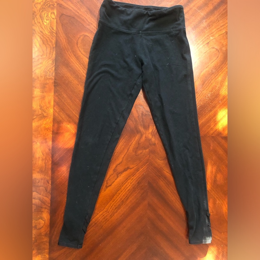 Victoria Sport‎ Black Strappy Lattice Ankle Cutout Leggings XS